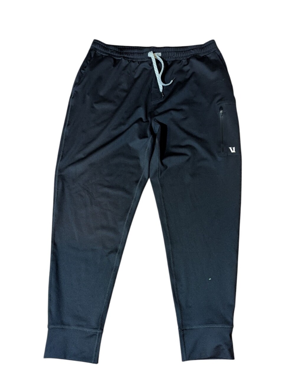 Vuori Men's Sunday Performance Jogger Pants Black Athleisure Drawstring Size XL